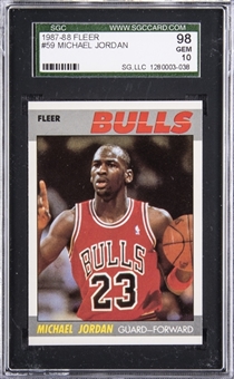 1987/88 Fleer #59 Michael Jordan – SGC GEM MINT 10